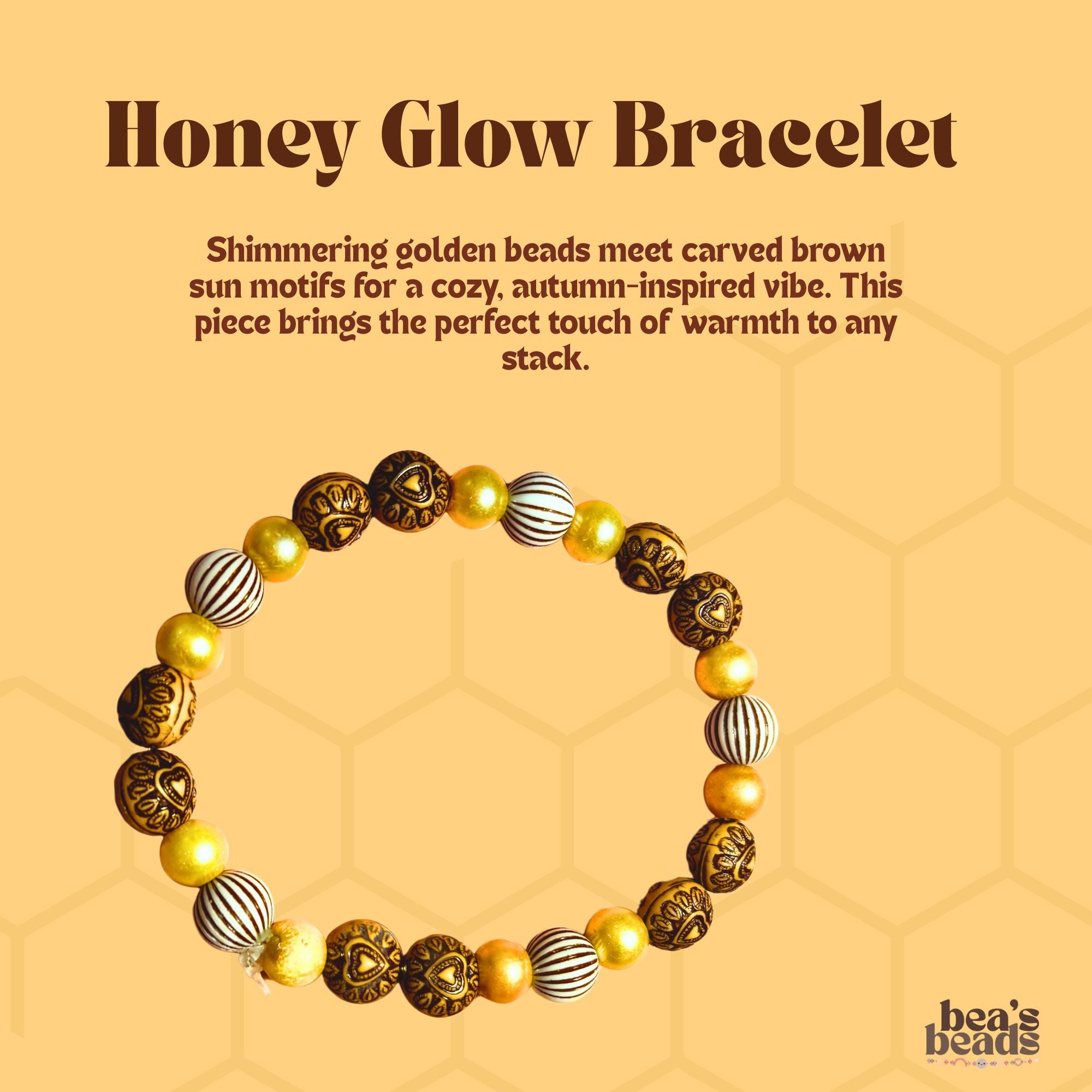 Honey Glow Bracelet – Warm Golden Beaded Bracelet | Bea’s Beads